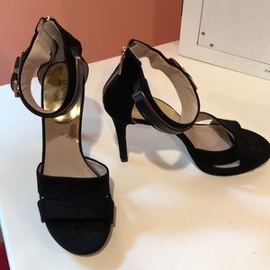 Michael Kors black suede heels